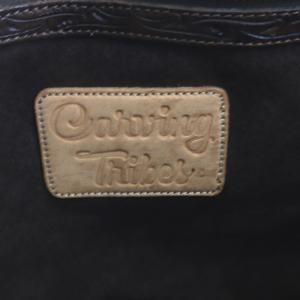 CARVING TRIBES トートバッグ カッティング レザー 茶 ブラウン