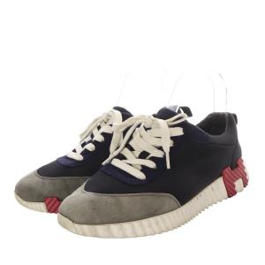 HERMES Bouncing スニーカー 37 ブラック グレー ネイビー