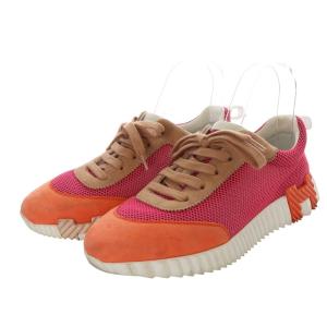 HERMES Bouncing スニーカー 37 ピンク オレンジ