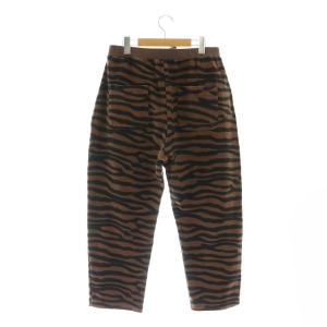 JOURNAL STANDARD LUXE 23AW ゼブラインレー パンツ ワイド テーパード イージー 茶 黒 ブラウン ブラック