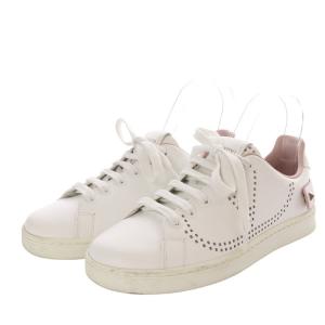 VALENTINO GARAVANI スニーカー ローカット パンチングロゴ レザー 35 22cm ピンク TSM20W2