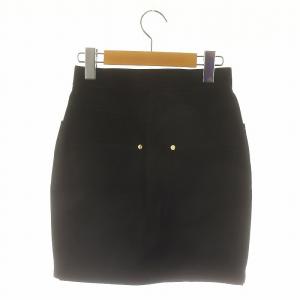 FENDI FFバックル ミニスカート タイトスカート 36 黒 ブラック /DF OS