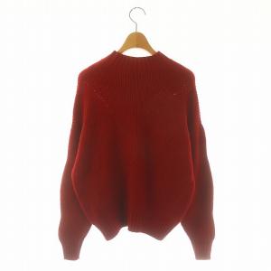 BLENHEIM ウールカシミヤアイレットローゲージニット セーター 長袖 S 赤 レッド /DF OS
