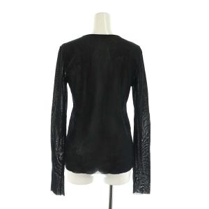 Plage 24SS Mesh Sheer ロンT カットソー 長袖 シアー 黒 ブラック