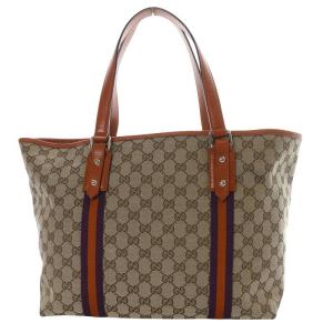 GUCCI シェリーライン GGキャンバス トートバッグ ベージュ 139260