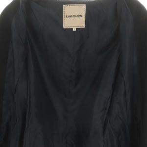 Max Mara 裏地Mロゴショートテーラードジャケット 総裏地 42 黒 ブラック