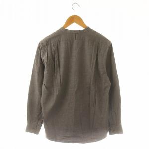 MARGARET HOWELL コットンバンドカラーシャツ 長袖 S グレー