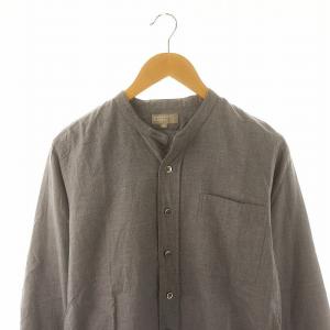 MARGARET HOWELL コットンバンドカラーシャツ 長袖 S グレー