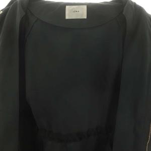 IENA Onibegie ナイロンフーデットコート アウター ブルゾン バックファスナー 36 S チャコールグレー