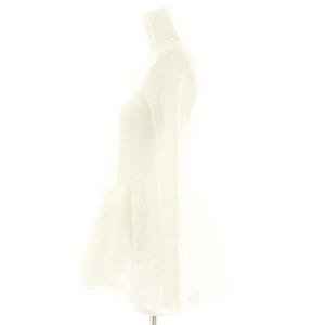 UNITED ARROWS P ペプラム ニット セーター 長袖 フリル オフホワイト 1513-104-4635