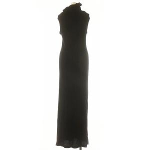 Yohji Yamamoto プリュスノアール シルク混 ノースリーブ デザイン ワンピース ロング 3 黒 ブラック