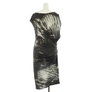 Helmut Lang 総柄 ノースリーブ ワンピース S ブラック