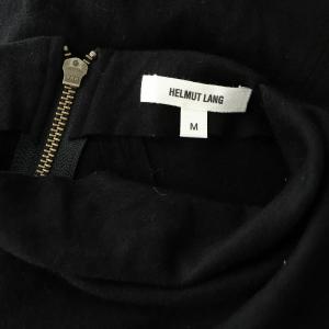 Helmut Lang ウール ジップ フレンチスリーブ ワンピース M ブラック