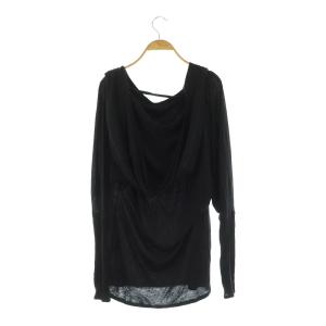 Helmut Lang ウール混 カットソー フード S ブラック