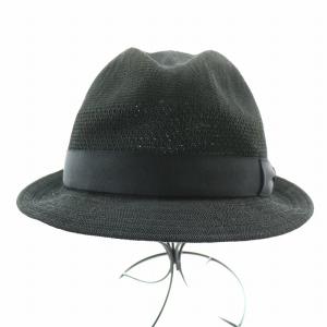 Borsalino 中折れハット 帽子 59cm 黒 ブラック /BB OF