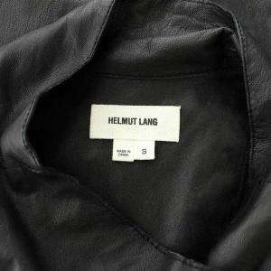 Helmut Lang ラムレザー アシンメトリー ベスト 変形 S ブラック