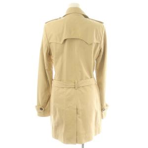 BALENCIAGA レザートレンチコート 36 イエローベージュ