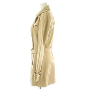 BALENCIAGA レザートレンチコート 36 イエローベージュ