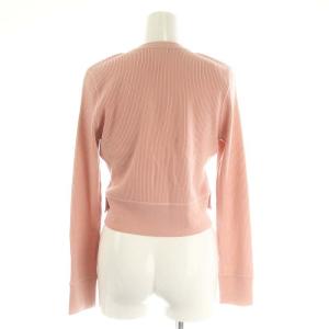 FOXEY BOUTIQUE Vネックリブカーディガン ニット 長袖 クロップド 38 ピンク 24211