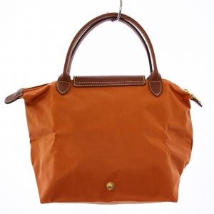 Longchamp LE PLIAGE SMALL BAG ハンドバッグ トートバッグ ナイロン レザー オレンジ