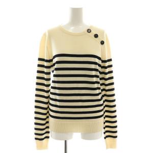 ウールマリンボーダーニット XS アイボリー ブラック 485179