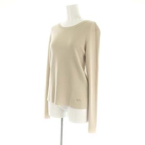 FOXEY グレースウール ロゴプレートニット 40 グレージュ 36301