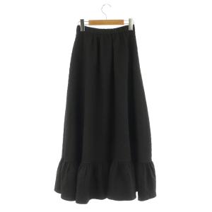 Ameri VINTAGE 22AW JACQUARD RUFFLED HEM SKIRT ジャガードラッフルヘムスカート ロング フレア タック S