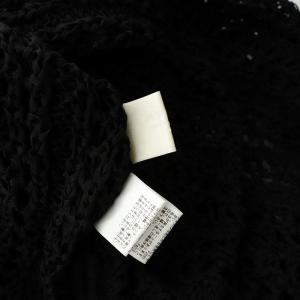 Ameri VINTAGE MEDI TAPE YARN KNIT DRESS ニットワンピース ロング 長袖 テープヤーン インナー付 黒 ブラック