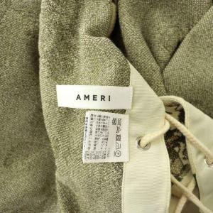 Ameri VINTAGE ROTY LACE UP OVER KNIT ニット セーター 長袖 クルーネック ラメ アイボリー /MY