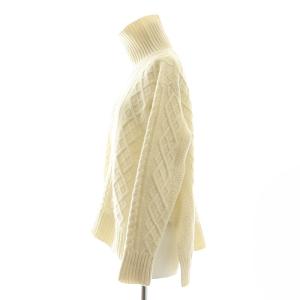 TOMORROWLAND ハイネック ケーブルニット セーター 長袖 プルオーバー S アイボリー /CX OS