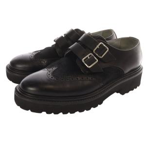 Raelyn 40mm monk-strap brogues ブローグシューズ レザー 39 25.5cm 黒 ブラック