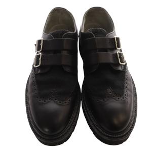 PAUL SMITH Raelyn 40mm monk-strap brogues ブローグシューズ レザー 39 25.5cm 黒 ブラック