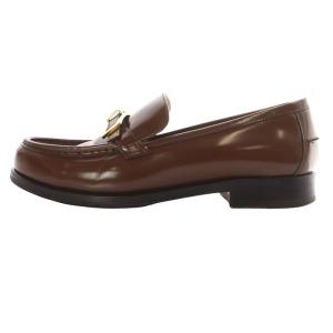 Sergio Rossi レザー ローファー 39.5 26.5cm 茶色 ブラウン /SR31