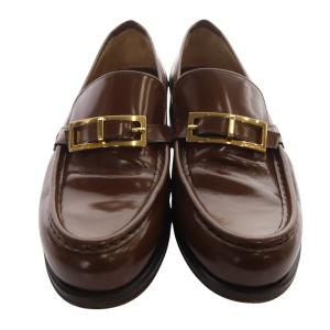 Sergio Rossi レザー ローファー 39.5 26.5cm 茶色 ブラウン /SR31