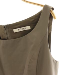 FOXEY Brigitte Dress ワンピース 40 ブラウン 33775