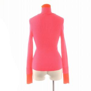 ENFOLD 24SS ハイネックリブニット トップス タートルネック 長袖 38 M ピンク オレンジ