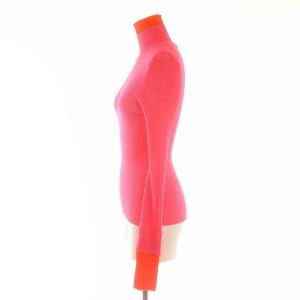 ENFOLD 24SS ハイネックリブニット トップス タートルネック 長袖 38 M ピンク オレンジ