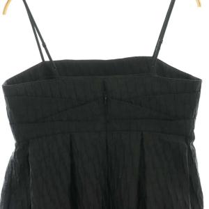 UNITED ARROWS エアリージャカード コクーンワンピース  キャミワンピース ロング 36 黒 ブラック