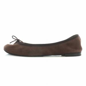 Repetto バレエシューズ フラットシューズ パンプス スエード リボン 38 茶 ブラウン /BB OF