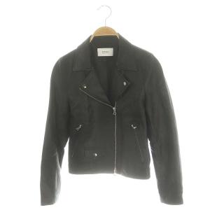 ラムレザーダブルライダースジャケット ジップアップ 総裏地 1 黒 ブラック