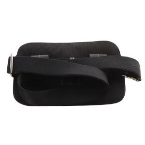 CELINE マカダム柄 キャンバス レザー ボディバッグ 黒 ブラック