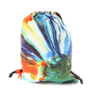 タグ付き ナップザック リュック リボーン柄 ノベルティ マルチカラー /MM OF