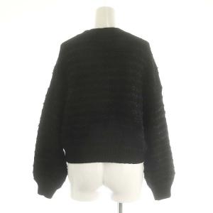 Diagram GRACE CONTINENTAL 23SS ツイードニットジャケット ノーカラー ジップアップ 36 黒 ブラック