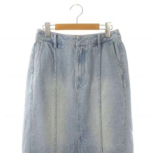 Grace Class 24SS デニムタイトロングスカート カットオフ 36 水色 ライトブルー