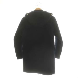SCYE BASICS ウールカシミヤメルトンダッフルコート アウター ミドル フード ジップアップ 総裏地 38 紺 ネイビー