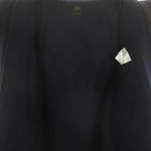 SCYE BASICS ウールカシミヤメルトンダッフルコート アウター ミドル フード ジップアップ 総裏地 38 紺 ネイビー