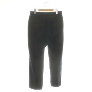 L'Appartement 23AW FLANNEL STRAIGHT PANTS ストレートパンツ ジッパーフライ ウール 36 紺 ネイビー