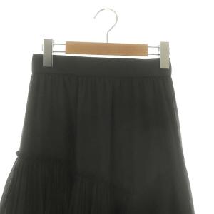 SNIDEL 22AW ティアードスカート フレアスカート ロング 0 黒 ブラック