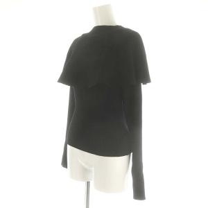 SNIDEL 22AW Sustaina 2way ケープニット プルオーバー セーター 長袖 ドッキング リブ F 黒 ブラック