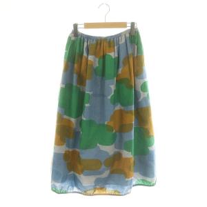 24SS  slow cloud ギャザースカート 38 イエローミックス